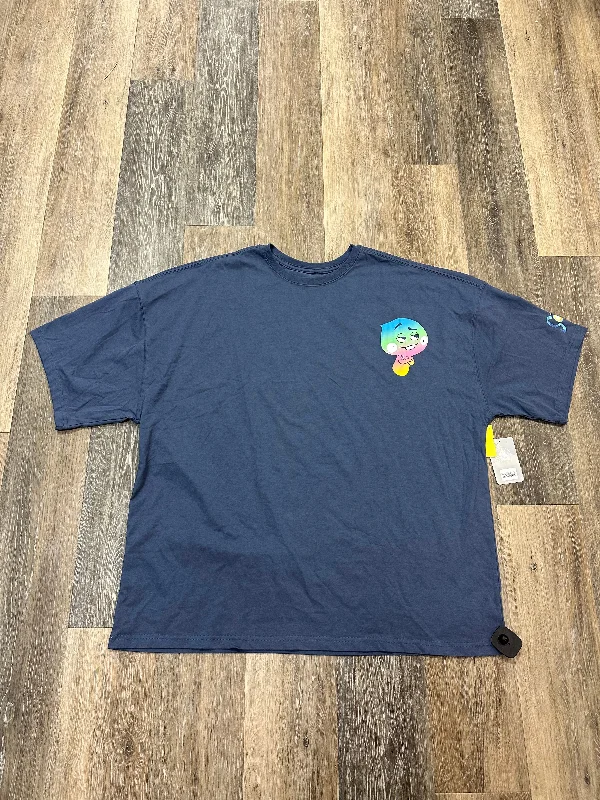 Top Short Sleeve By Disney Store In Blue, Size: 2x