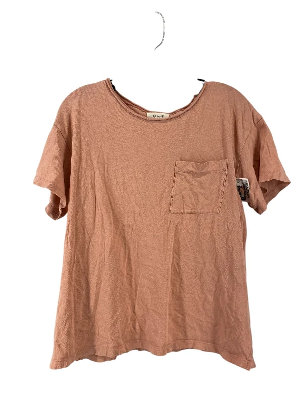 Top Short Sleeve By Madewell In Pink, Size: M