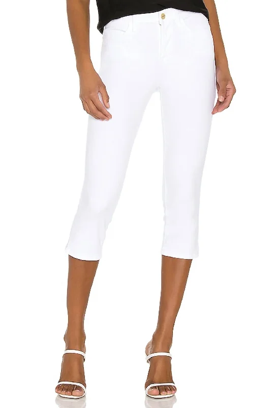 Le High Pedal Pusher Jean In Blanc