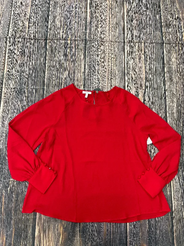 Top Long Sleeve By Maurices In Red, Size: M